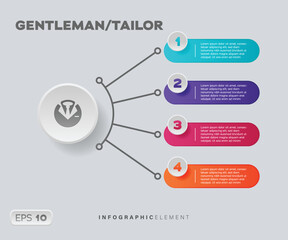 Gentleman Tailor Infographic Element