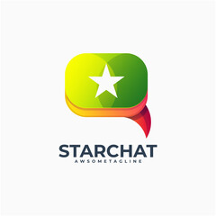 Obraz premium star chat colorful logo graphic