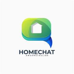 home chat colorful logo graphic