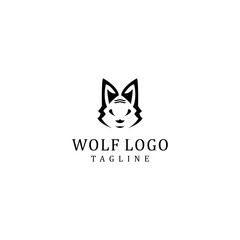 Wolf logo design icon tamplate