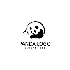 Obraz premium Panda logo design icon tamplate