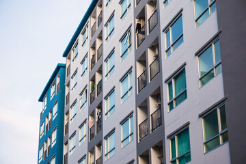 Luxury condominium building window modern etate