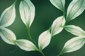 Obraz premium Transparent and delicate leaves on background