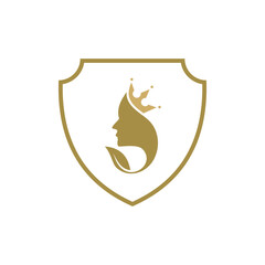 Beauty face logo design vector templates