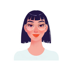 Portrait of a calm and confident student wearing eyeglasses