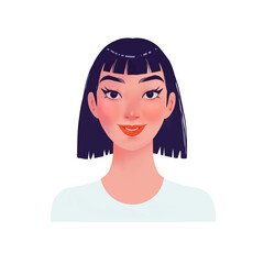 Portrait of a beautiful young student wearing white tshirt