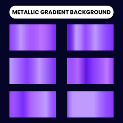 Fototapeta premium Collection of blue metallic gradient background