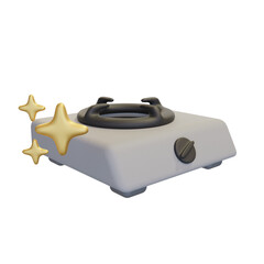 3D Stove Illustration 