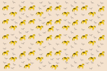 seamless background with tigers