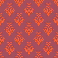 seamless pattern with red flowers