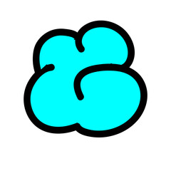 doodle cloud cartoon