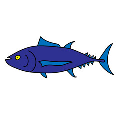 blue tuna fish icon