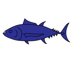 blue tuna fish icon