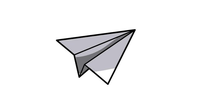 paper plane sketch and 2d animation