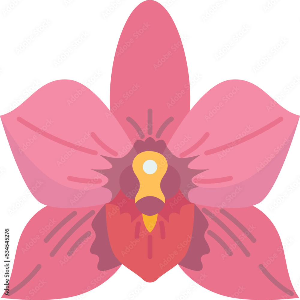 Wall mural orchid icon