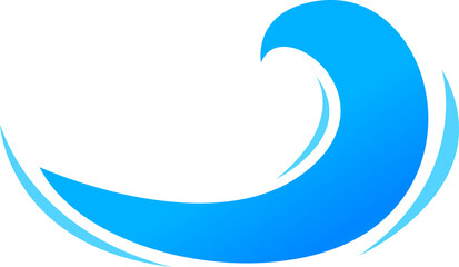 Obraz na płótnie Canvas water wave graphic simple, ocean wave symbol, aqua icon