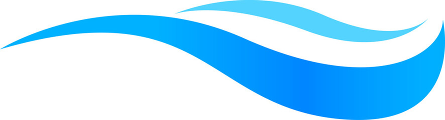 water wave graphic simple, ocean wave symbol, aqua icon