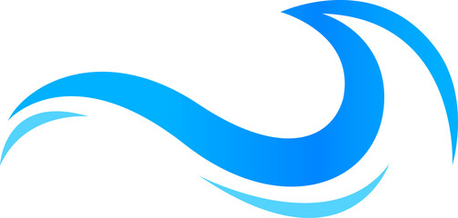 water wave graphic simple, ocean wave symbol, aqua icon
