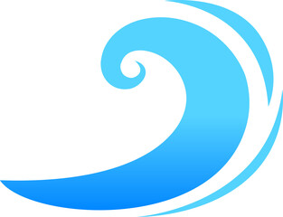 water wave graphic simple, ocean wave symbol, aqua icon