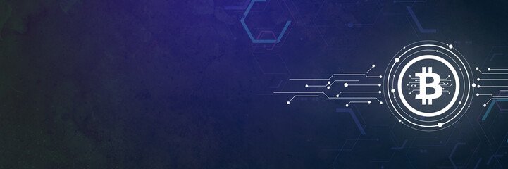 Abstract bitcoin blockchain digital background