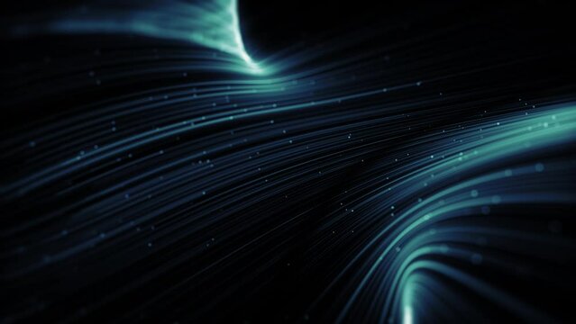 Abstract Flowing Digital Lines Background/
4k animation of an abstract technology wallpaper background of flowing particle lines and nodes for communication with depth of field and data connecting sym
