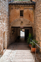 Fototapeta na wymiar Assisi. Hermitage of the prisons on Mount Subasio