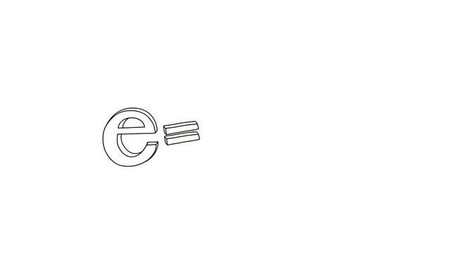 theory of special relativity equation on sketch and 2d animation