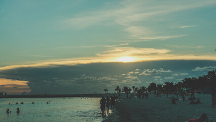 sunset over the sea