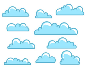 Cute clouds vector design 