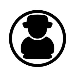 Tool icon person with hat