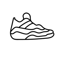 sneakers doodle childish drawing