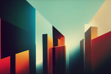 The Abstract Background of colorful skyscraper