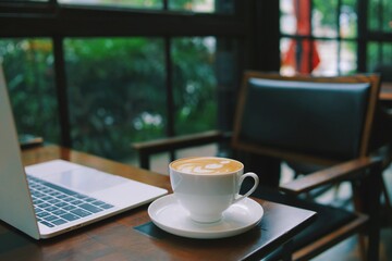 coffee and laptop