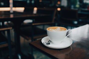 cup of coffee on the table