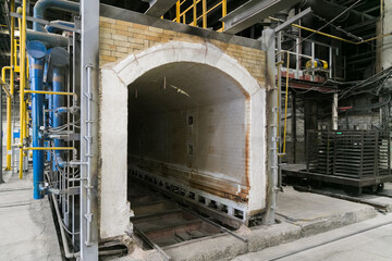 Industrial furnace, for the manufacture of metallurgical products. Plant for the production of...
