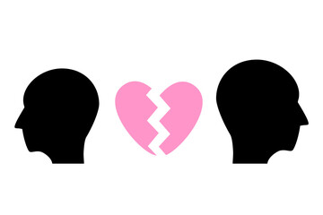 離婚、破局、ケンカのコンセプト