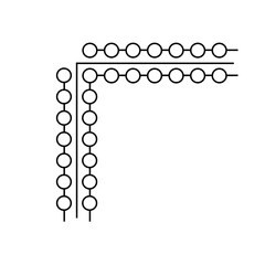 abstract geometric corner border