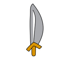 war sword hand drawn