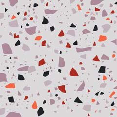 Terrazzo texture vector seamless background. 