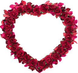 Rose heart shape for love wedding and valentines day