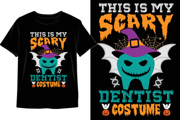Vintage Halloween Time Vector Design for print on T-shirt. Halloween T-shirt Design Vector Graphics