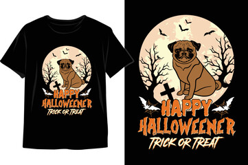 Vintage Halloween Time Vector Design for print on T-shirt. Halloween T-shirt Design Vector Graphics