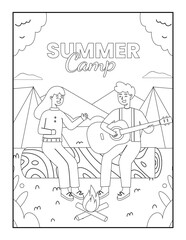 Camping Coloring book