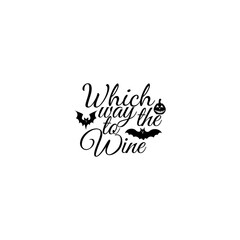 Which way the to wine T-shirt design