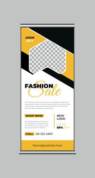 Fashion Rollup Banner Layout Design