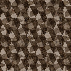  Seamless brown geometrical pattern.  Textured graphic artistic surface, print for wallpapers, textile.