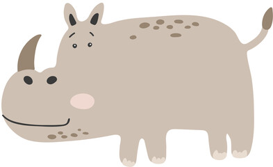 Abstract baby hippo Png, boho baby animal, cute animal isolated, funny hippo, adorable hippo for print, Png illustration	