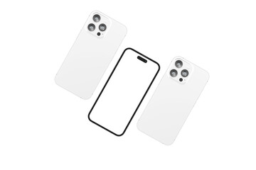 Realistic blank phone illustration. UI UX app presentation. 3D Render.