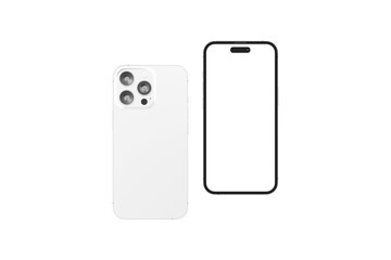 Realistic blank phone illustration. UI UX app presentation. 3D Render.