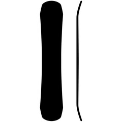 Snowboard board, Snowboarding winter sport equipment realistic silhouette